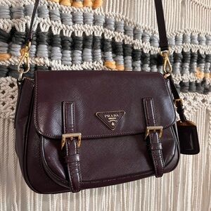 Authentic Prada Women's Saffiano Leather Crossbody Bag